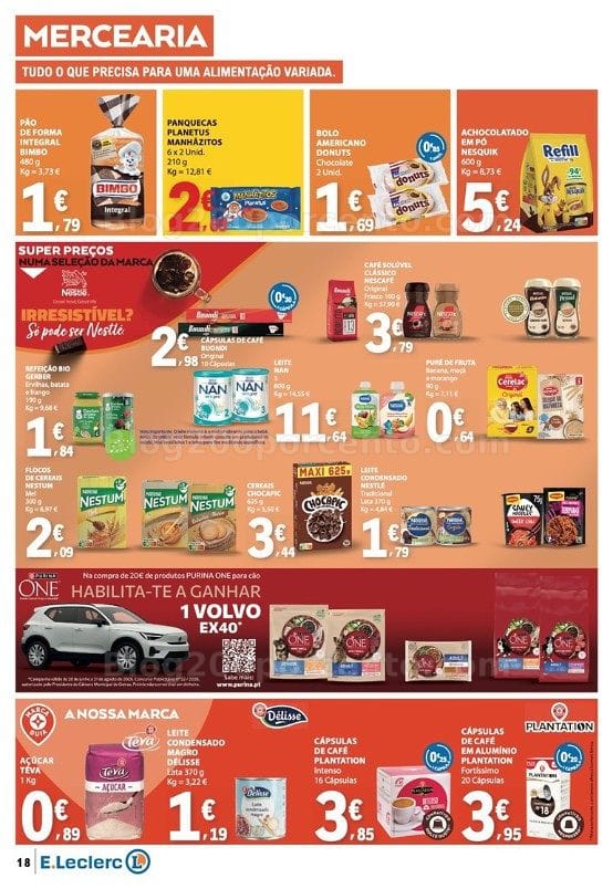 Antevisão Folheto E-LECLERC Promoções de 13 a 19 agosto